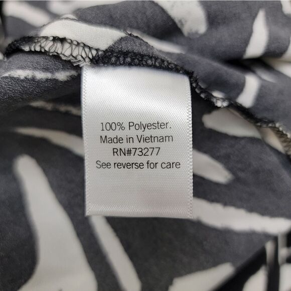 Nine West Side Ruched Midi Skirt Zebra Print Side Zipper Pencil Unlined Size XL - Picture 5 of 7